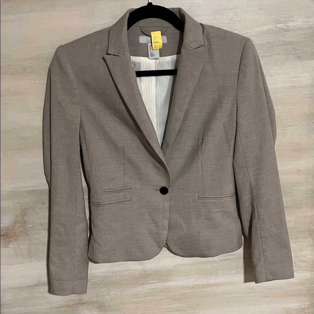 H&M Taupe Women's Single-Button Blazer
